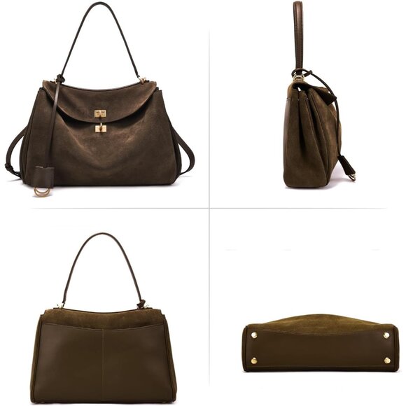 Spacious Genuine Leather Purse with Adjustable Strap: Perfect for Travel & Style - Picture 4 of 7